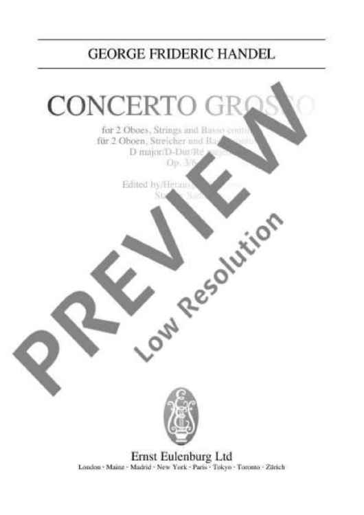 Concerto grosso D major - Full Score