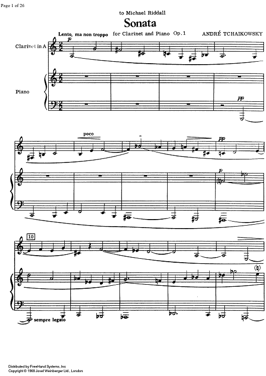 Sonata Op. 1 - Score