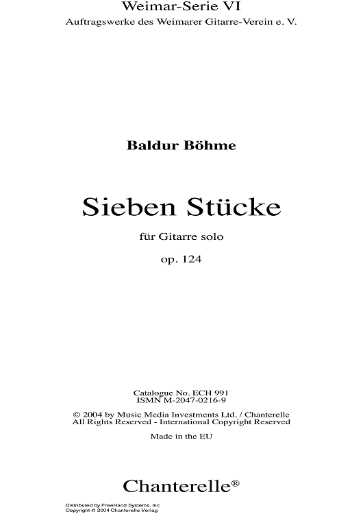 7 Stücke (Seven Pieces) - Preface