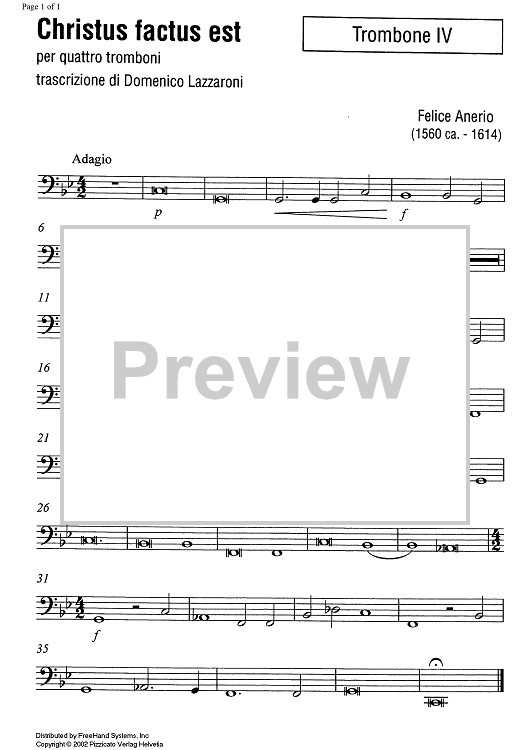 Christus factus est - Trombone 4
