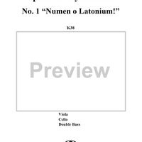 "Numen o Latonium!", No. 1 from "Apollo et Hyacinthus" (K38) - Full Score