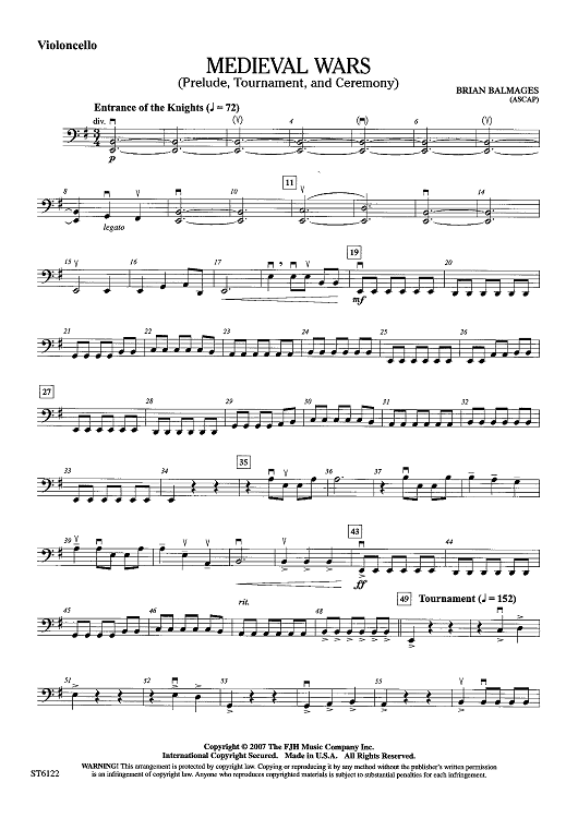 Medieval Wars - Violoncello