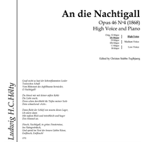 An die Nachtigall Op.46 No. 4