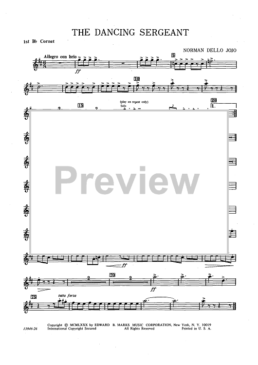 The Dancing Sergeant - Cornet 1