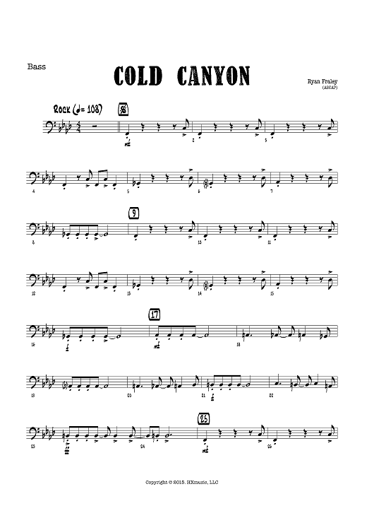Cold Canyon - Bass