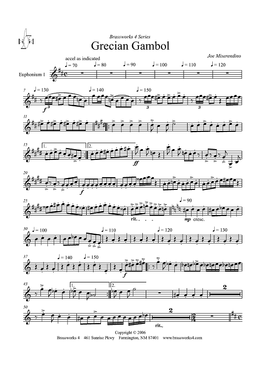 Grecian Gambol - Euphonium 1 TC