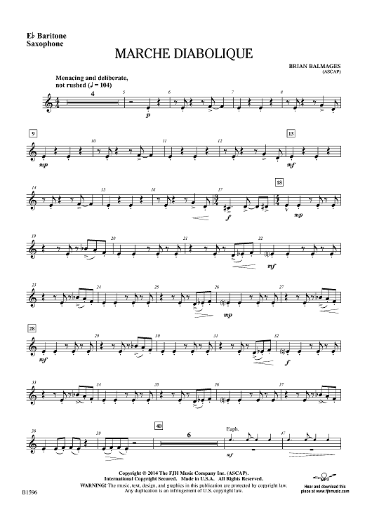 Marche Diabolique - Eb Baritone Sax