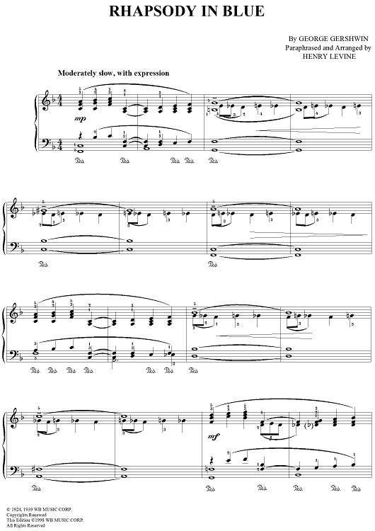 Rhapsody in Blue (Levine Edition)