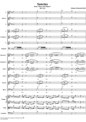 "Sanctus", from "Mass in B Minor" (BWV232)