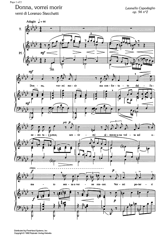 Donna, vorrei morir Op.94 No. 2