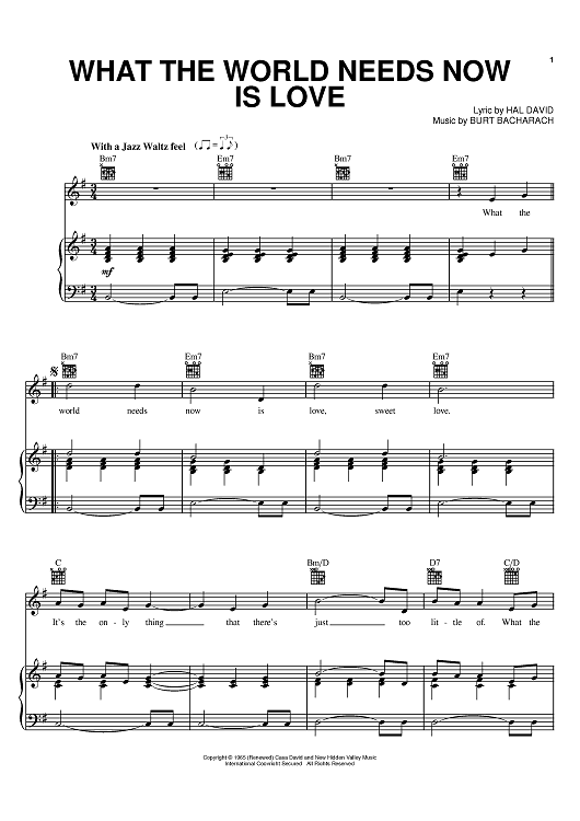 What The World Needs Now Is Love