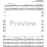 Mendelssohn Songs: Volume 2 for Cello Quartet - Score