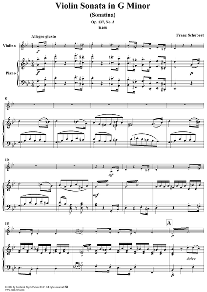 その他 Sonatinen fuer Klavier und Violine op. post. 137 o7r6kf1 Sonatinas Op.137 sheet music for violin and piano (PDF)