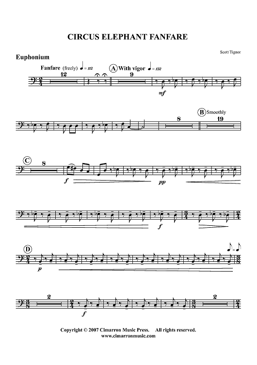Circus Elephant Fanfare - Euphonium BC/TC