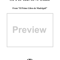 Se per havervi oimè - From "Il Primo Libro de Madrigali" - SV24