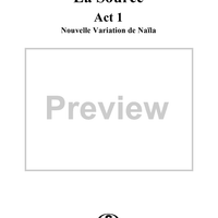 La Source, Act 1, No. 12b: Nouvelle Variation de Naïla