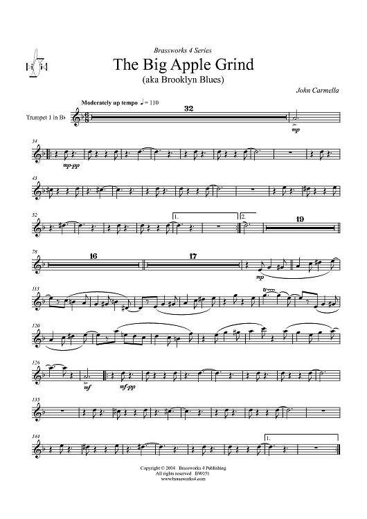 The Big Apple Grind - Trumpet 1 in B-flat