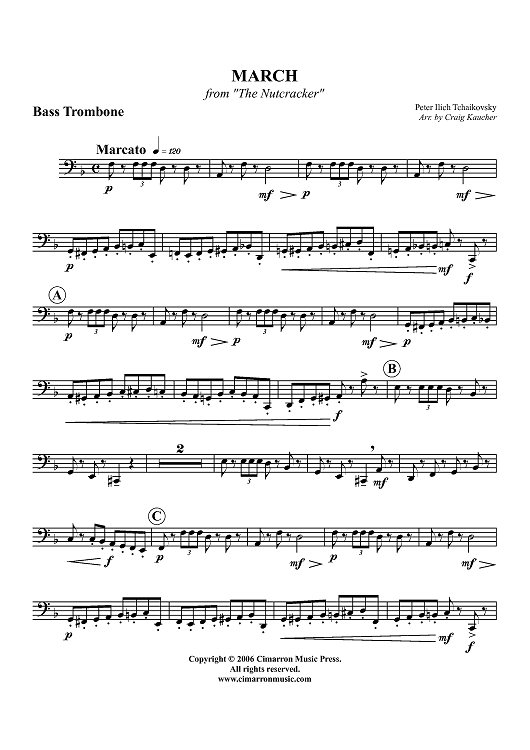 Suite from ''The Nutcracker''. Marche - Bass Trombone