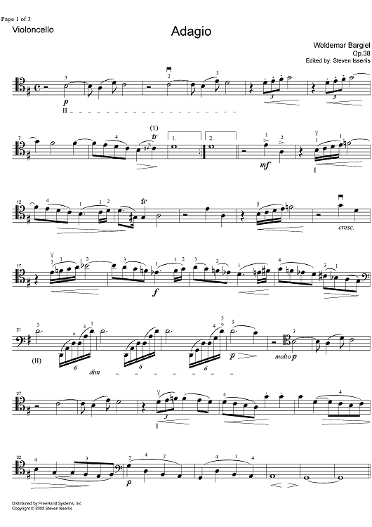 Adagio Op.38 - Cello