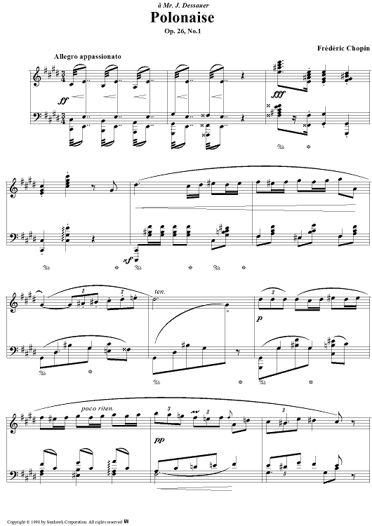 Polonaise No. 1 in C-sharp Minor, Op. 26, No. 1 ("Les favorites 1")