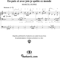 In Peace and Joy I Depart, from "Seventy-Nine Chorales", Op. 28, No. 56