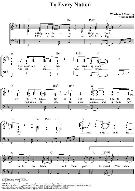 To Every Nation (Passion Version)