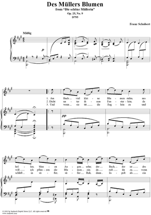 Die schöne Müllerin, No. 09 -  Des Müllers Blumen, Op. 25, D795 - No. 9 from "Die Schöne Müllerin" Op.25 - D795