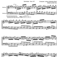 French Suite  6 E Major BWV 817 - Score