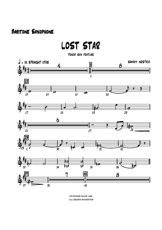 Lost Star - Baritone Sax