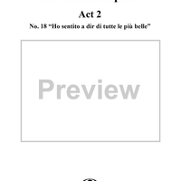 "Ho sentito a dir di tutte le più belle", No. 18 from "La Finta Semplice", Act 2, K46a (K51) - Full Score
