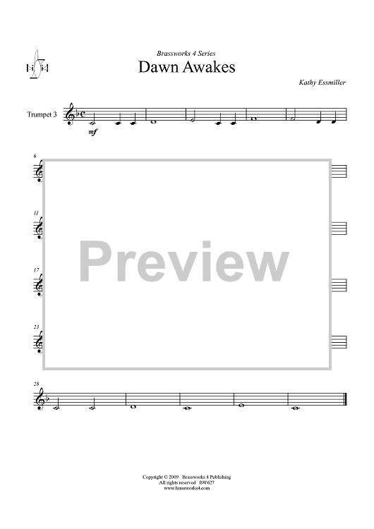 Dawn Awakes - Trumpet 3