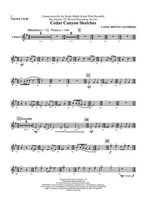 Cedar Canyon Sketches - Clarinet 2 in Bb