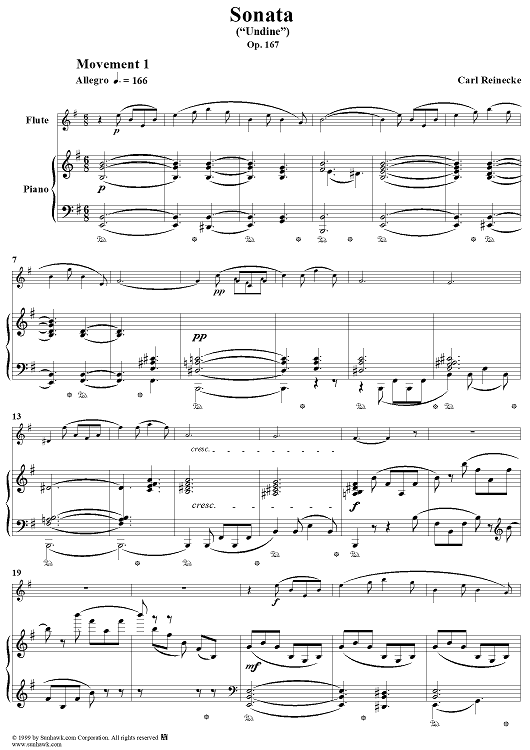Sonata ("Undine"), op. 167:  Movement 1 - Piano