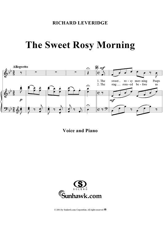 Sweet rosy morning, The (modern words)