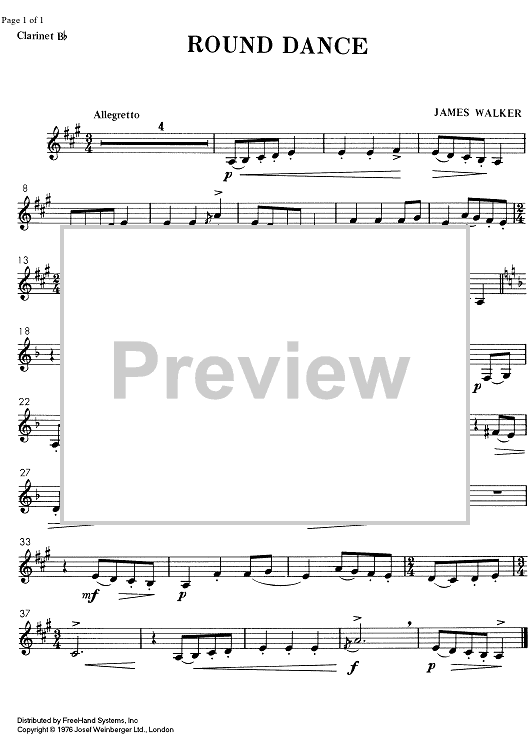 Easy 1/3 - Round Dance - Clarinet