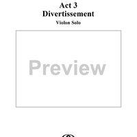 Sylvia, Divertissement, No. 16b: Violon Solo - Piano Score