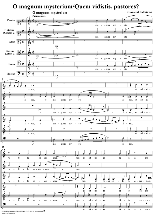 O magnum mysterium / Quem vidistis pastores