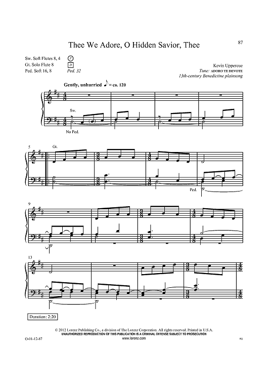 Thee We Adore, O Hidden Savior, Thee