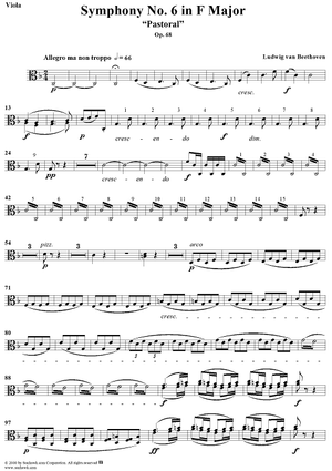 Symphony No. 6 in F Major, "Pastoral" - Viola