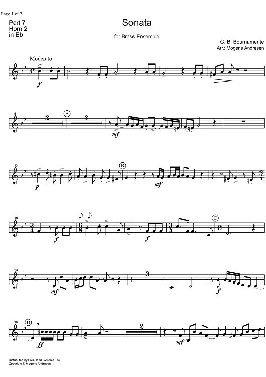 Sonata - Horn in E-flat 2