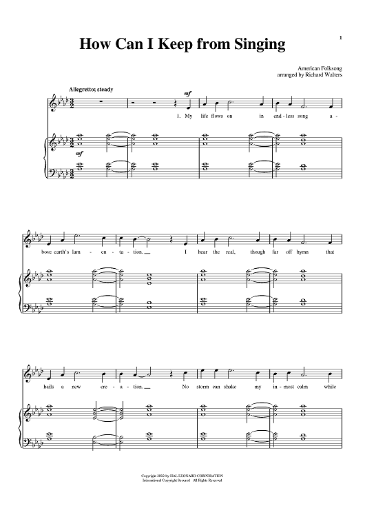 How Can I Keep From Singing