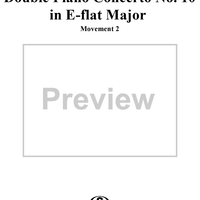 Double Piano Concerto No. 10 in E-flat Major, K316a (K365), Movement 2