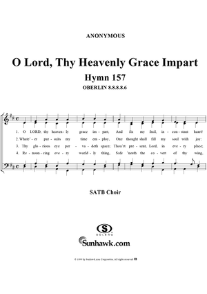 O Lord, Thy Heavenly Grace Impart