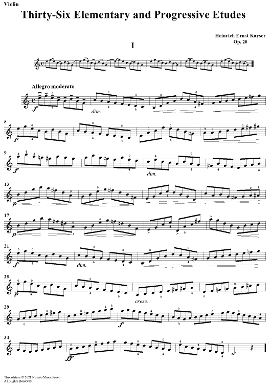 Thirty-Six Elementary and Progressive Etudes, Op. 20