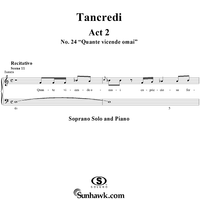 Quante vicende omai: No. 24 from "Tancredi", Act 2, Scene 11 - Score