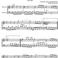 Suite  4 F Major BWV 809 - Score