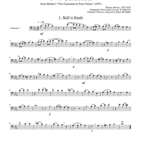 Two Canzonets - from Morley's "Two Canzonets to Four Voices" (1597) - Trombone 3