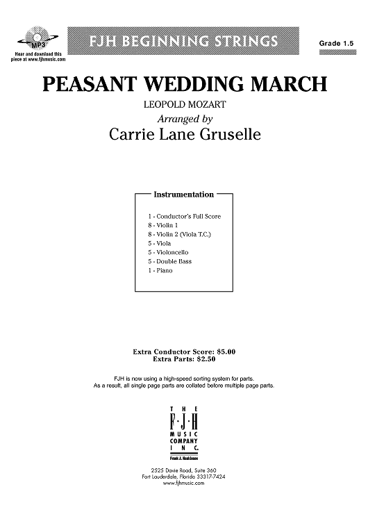 Peasant Wedding March - Score