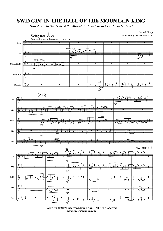 In the Swing of the Mountain King - Score