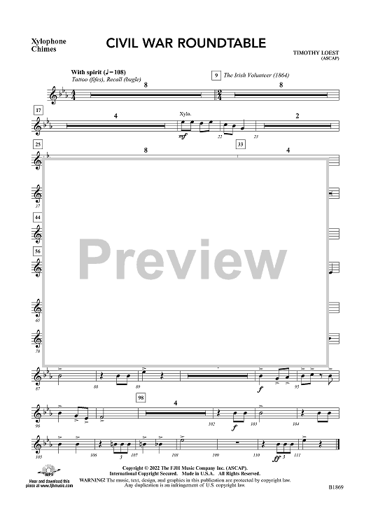 Civil War Roundtable - Xylophone & Chimes